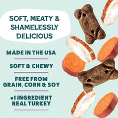 Grain-free Talk'n Turkey Meaty Tenders with no corn or soy