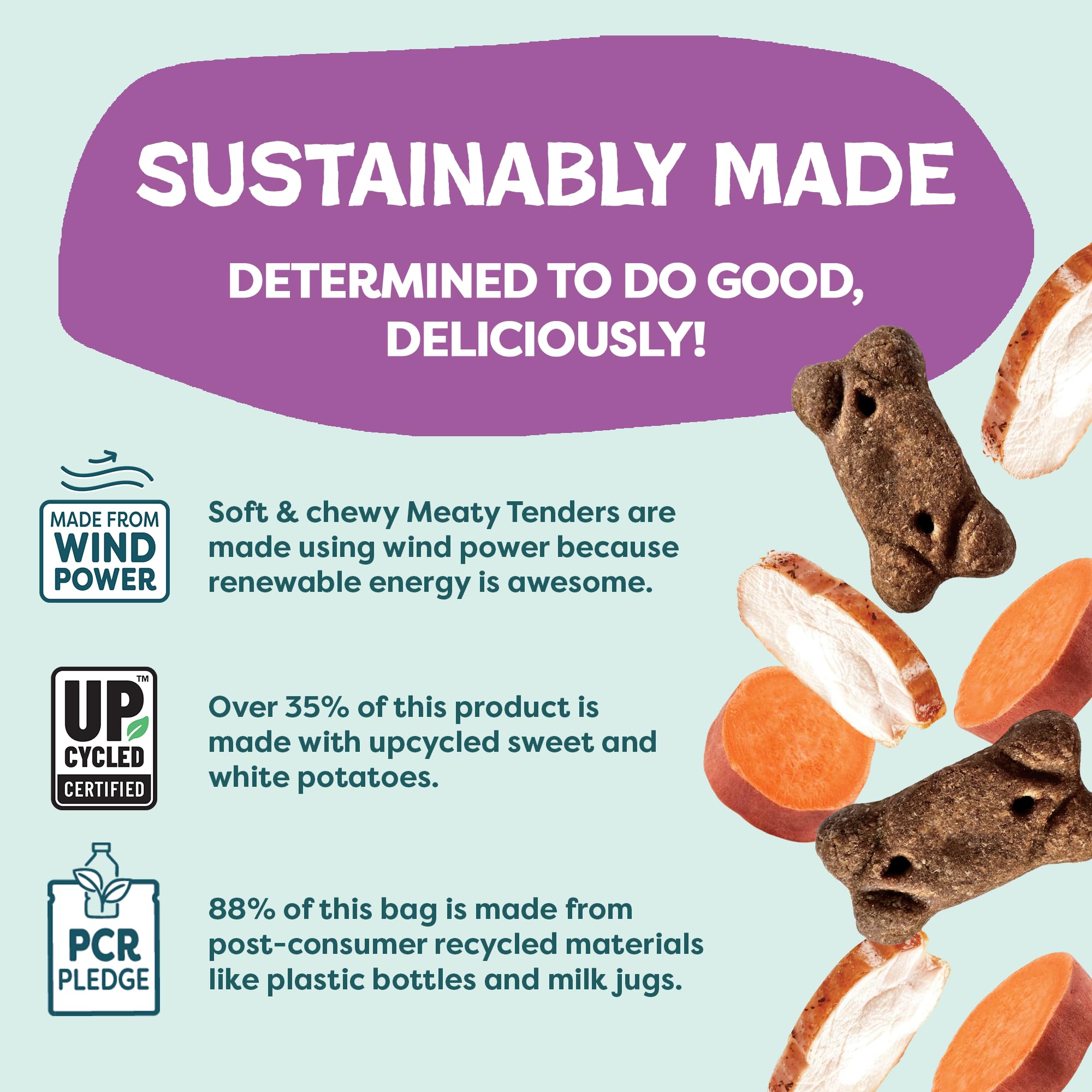 No artificial flavors, colors, or preservatives in Talk'n Turkey Meaty Tenders