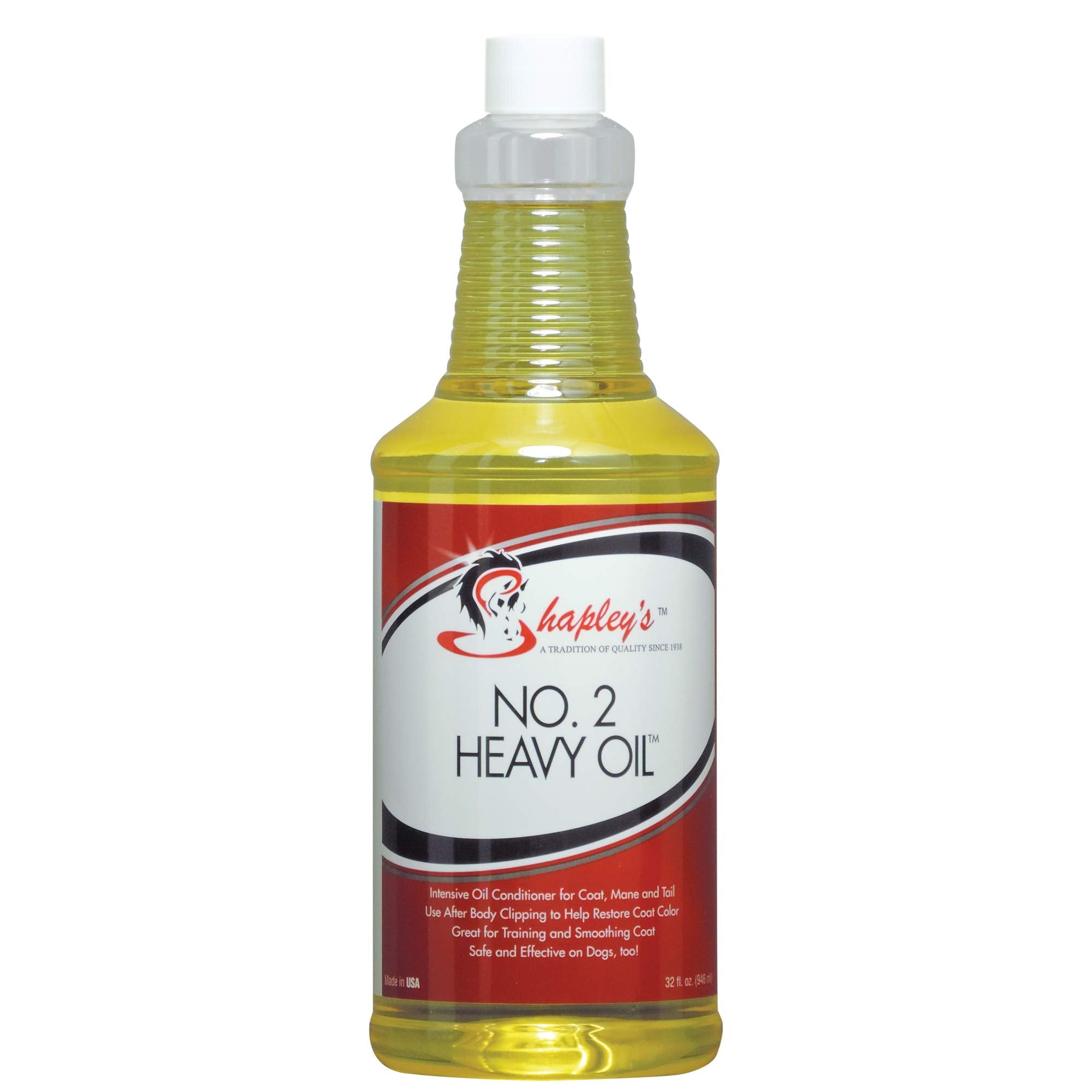 Shapley's No.2 Heavy Oil bottle for hot application to condition coats and restore shine.