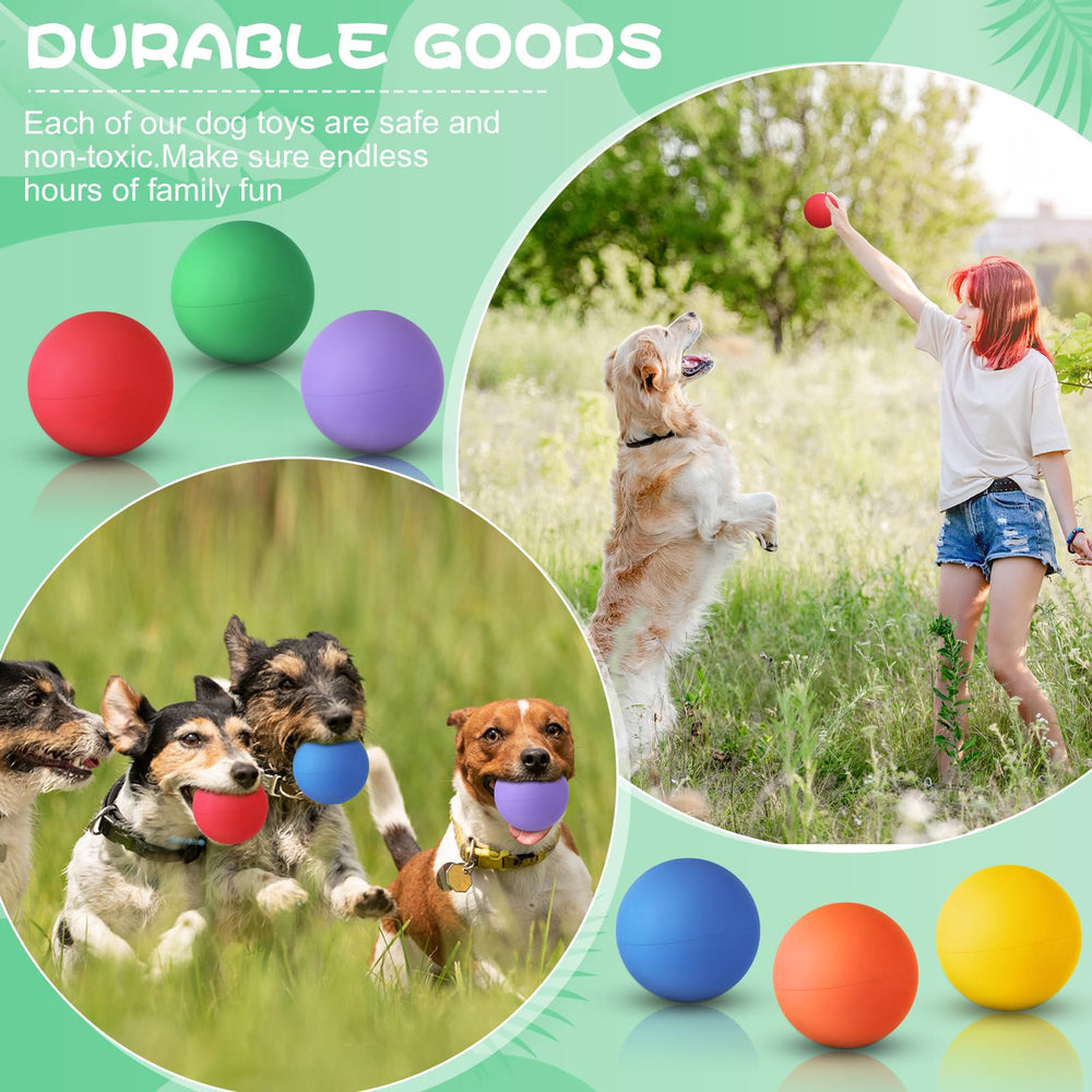 Shappy 12-pack of colorful dog balls ready for gifting