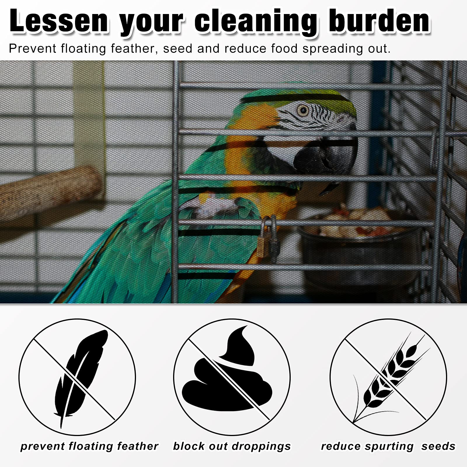 Foldable Shappy cage cover stored compactly when not in use