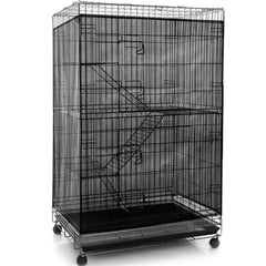 Shappy seed catcher draping over a bird cage, reducing mess and spills