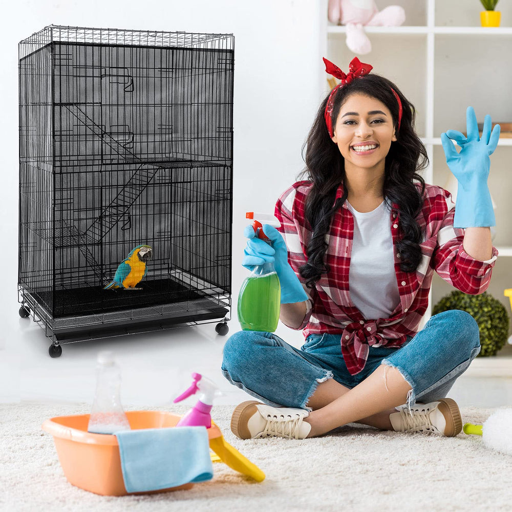 Shappy black cage cover, machine washable for easy care