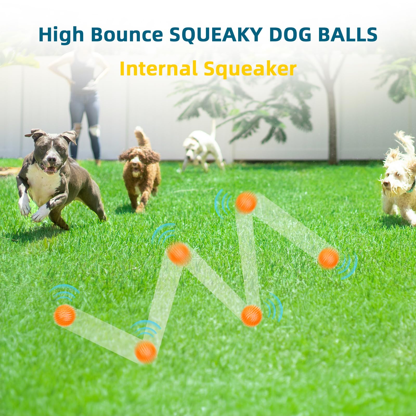 Sharlovy red 3-inch squeaky spiky ball, engaging training toy