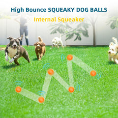 Sharlovy red 3-inch squeaky spiky ball, engaging training toy