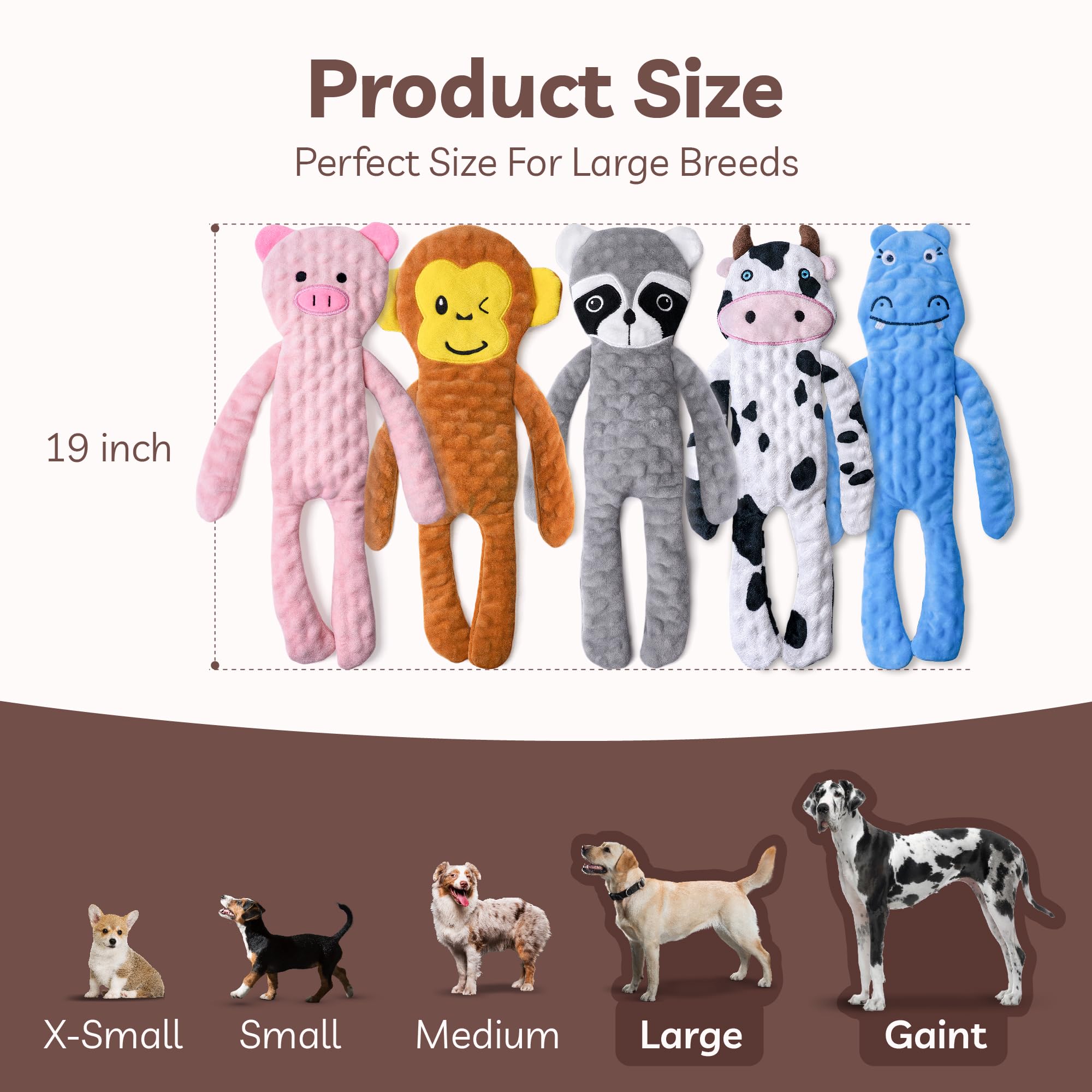 SHARLOVY Animal shapes monkey cow hippo pig raccoon encourage active chasing