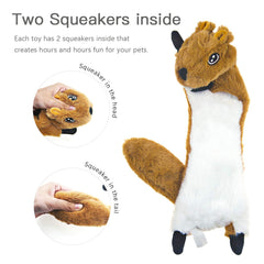 SHARLOVY 5-pack fox dog toy with plush feel and squeaker