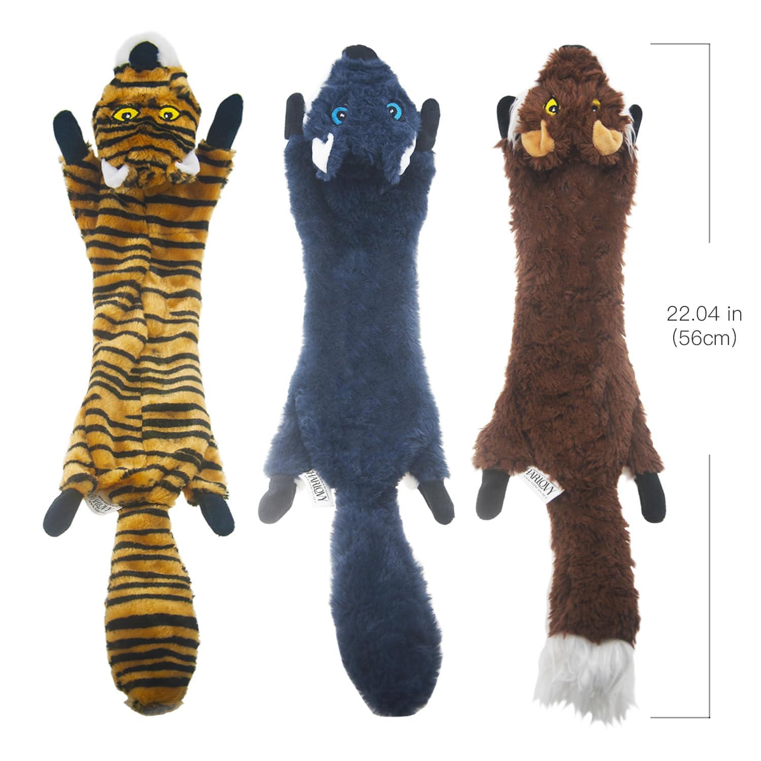 SHARLOVY 5-pack long plush toy shows internal squeakers