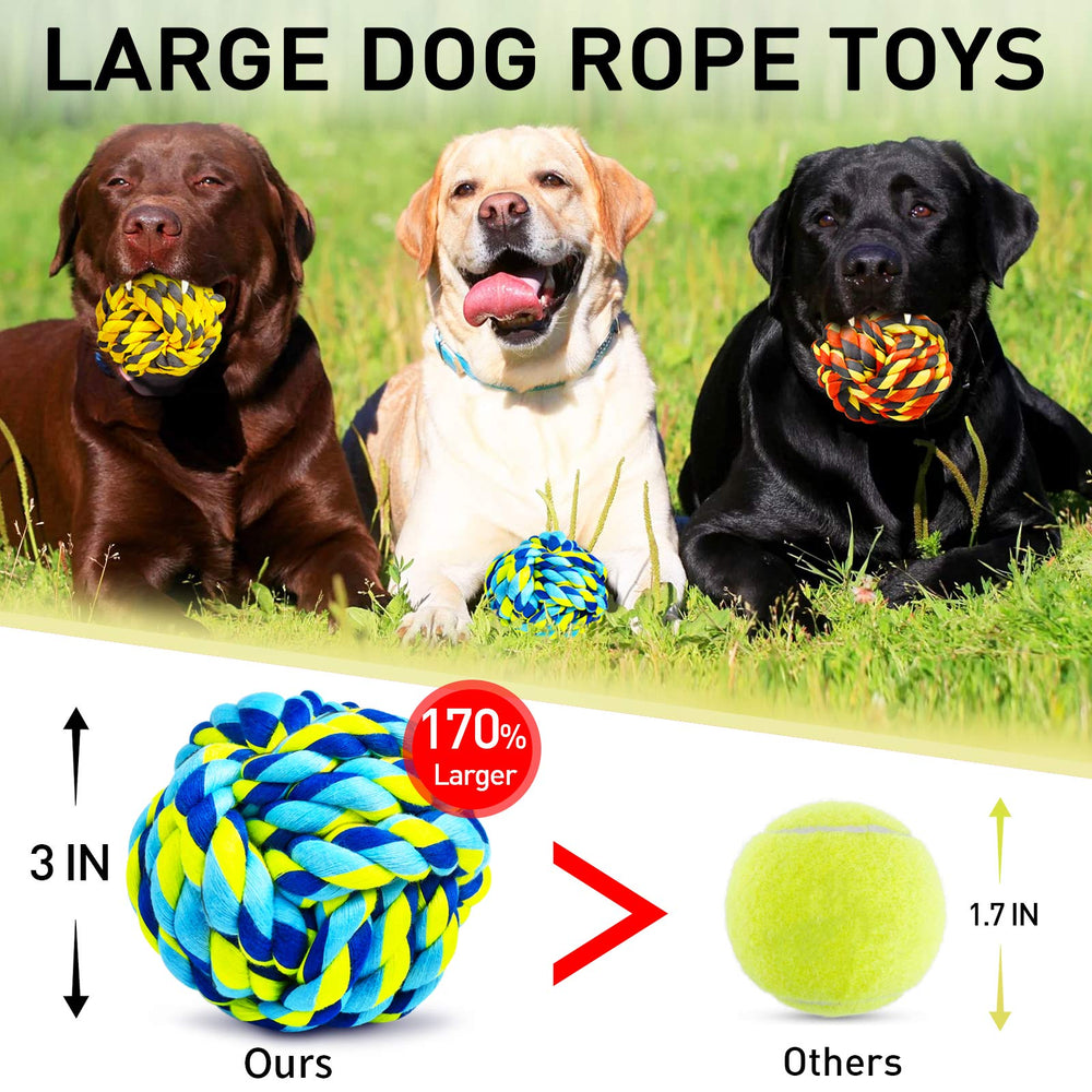 SHARLOVY rope ball aiding dental cleaning and gum massage while chewing