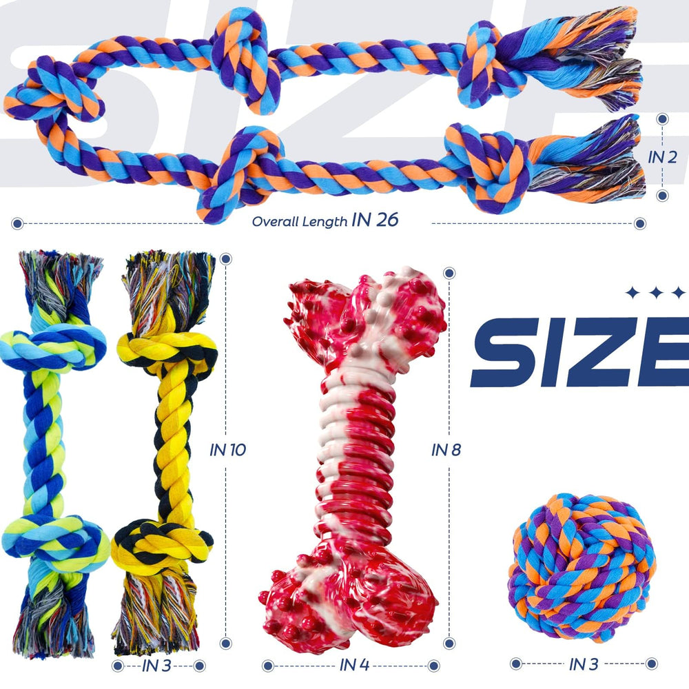 SHARLOVY dog toy pack, a versatile set for large breeds and variety.