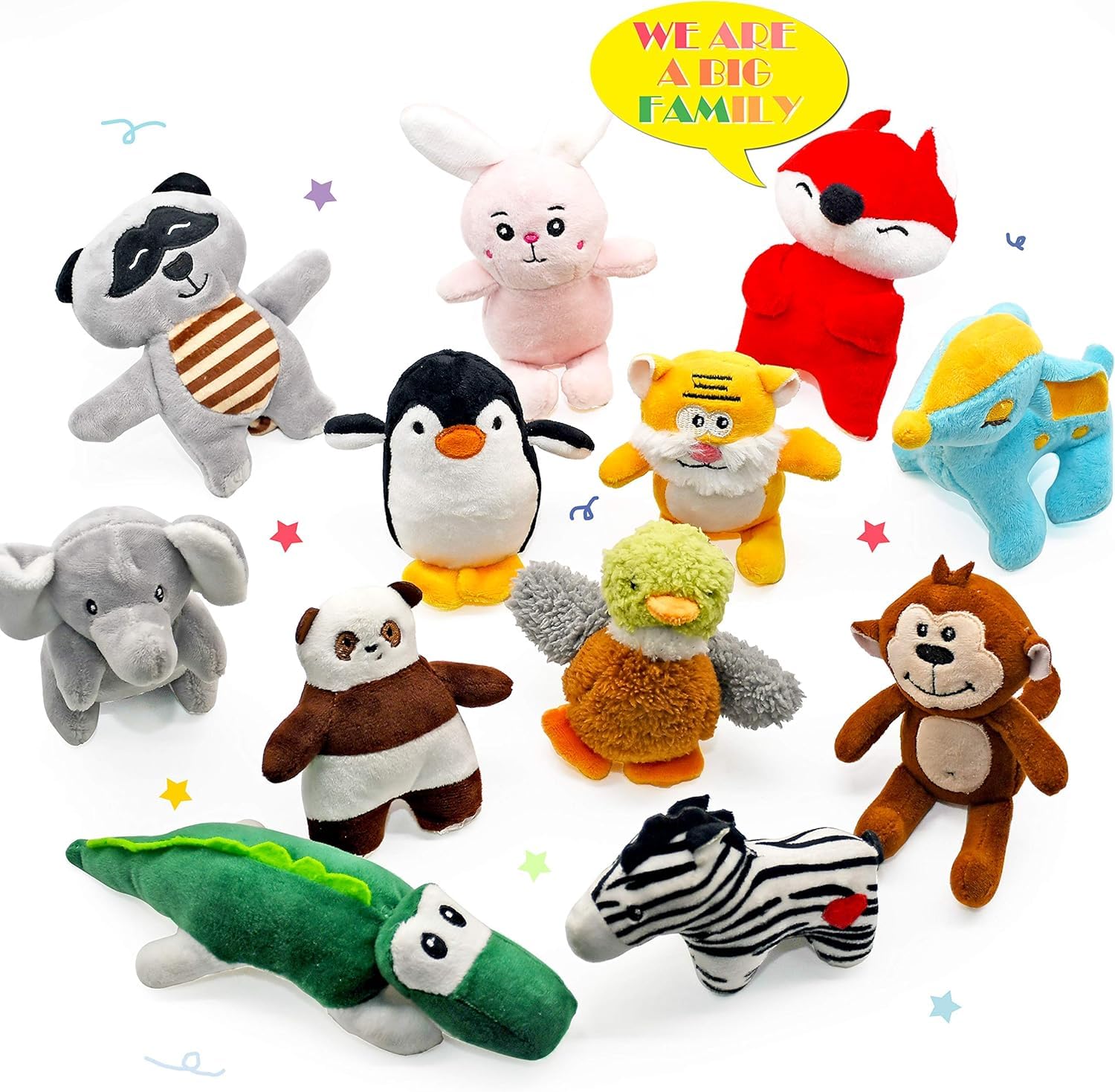 SHARLOVY tiger plush dog toy with squeak for mental stimulation