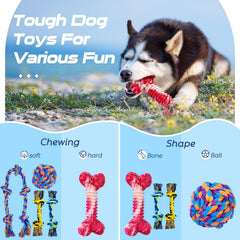 SHARLOVY five-knots rope toy, built for power chewers and long-lasting play.