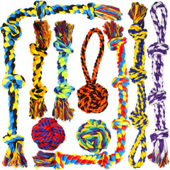 SHARLOVY indestructible rope toy kit for large dogs, built to withstand aggressive chewing