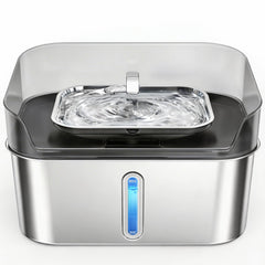 SHARLOVY No Spill fountain front view with 8L capacity for large dogs.