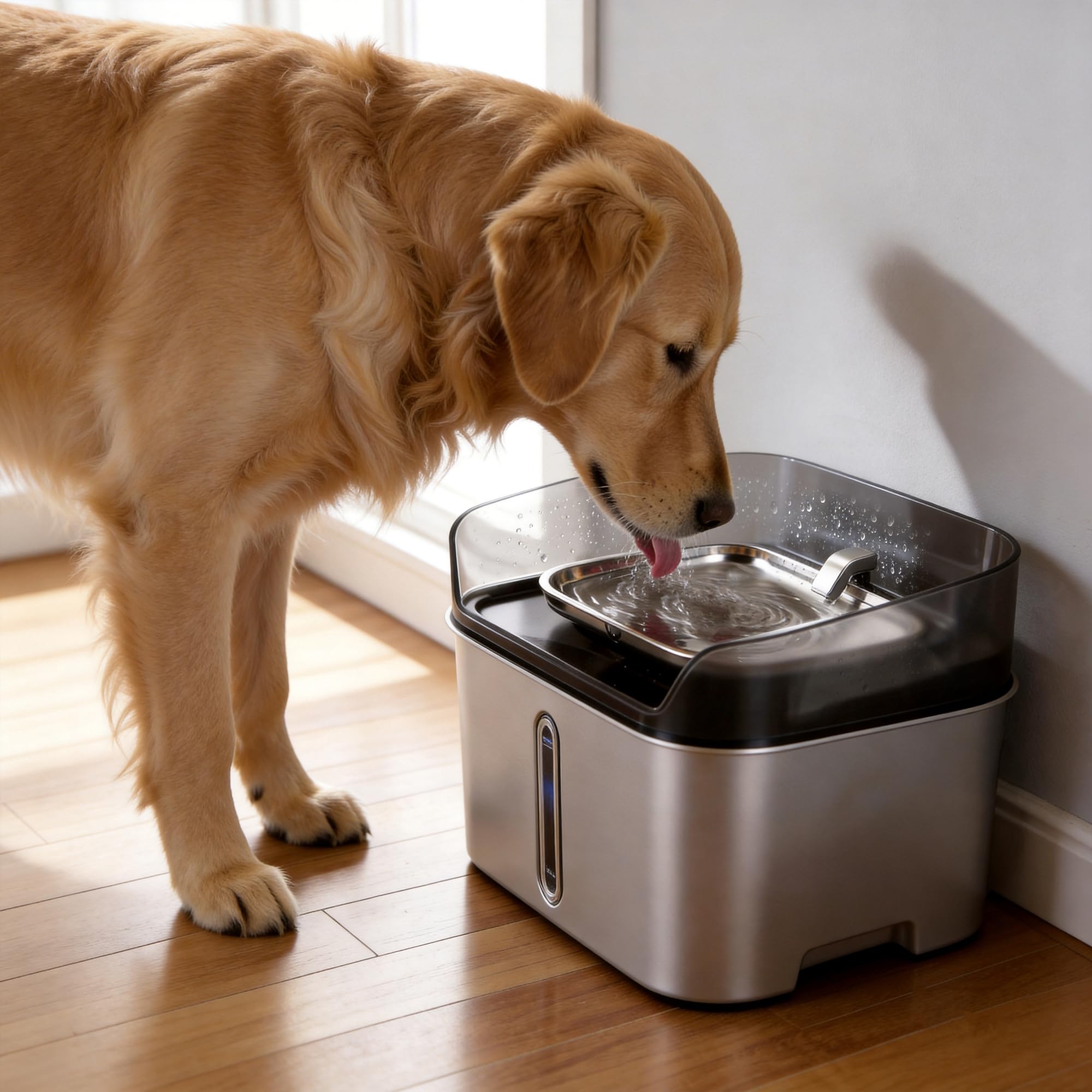 SHARLOVY No Spill ultra-quiet pump operates under 20dB for peaceful spaces.
