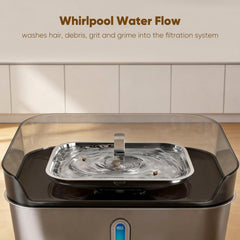 SHARLOVY No Spill side-flow spout reduces dripping and slows drinking.