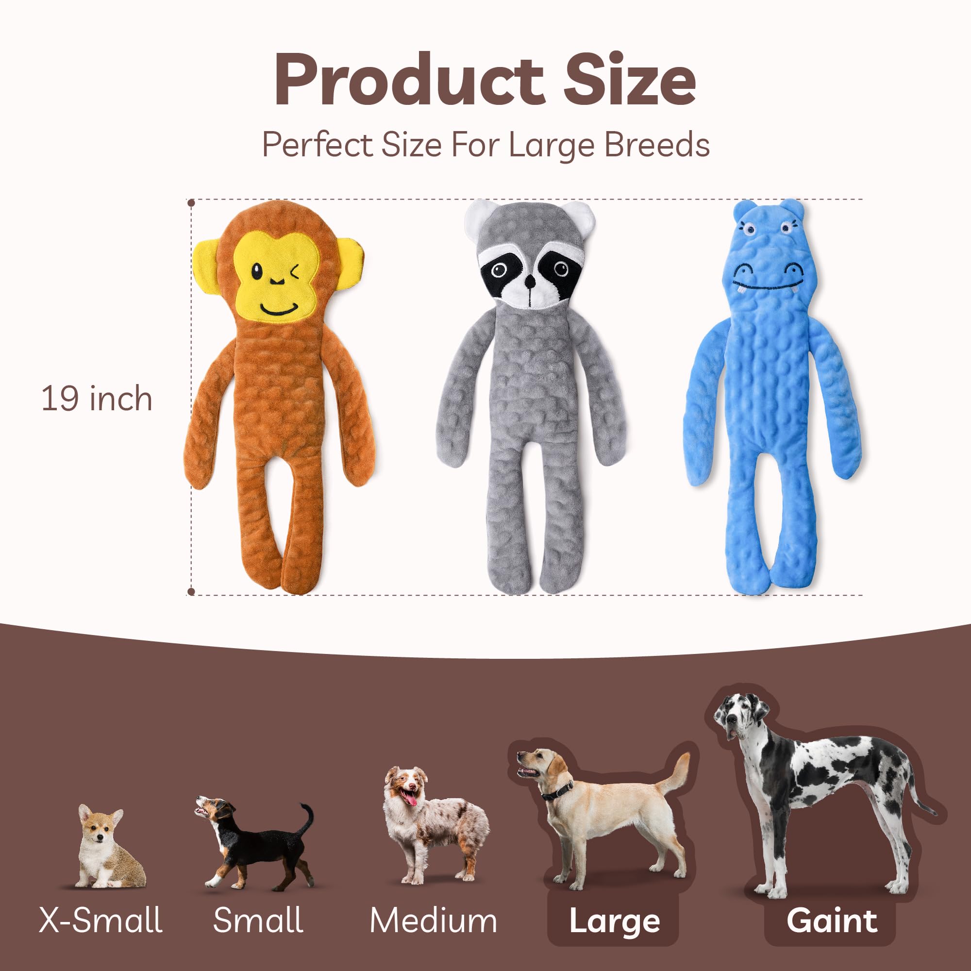 Sharlovy no-stuffing toy offers mess-free play and safe chewing.