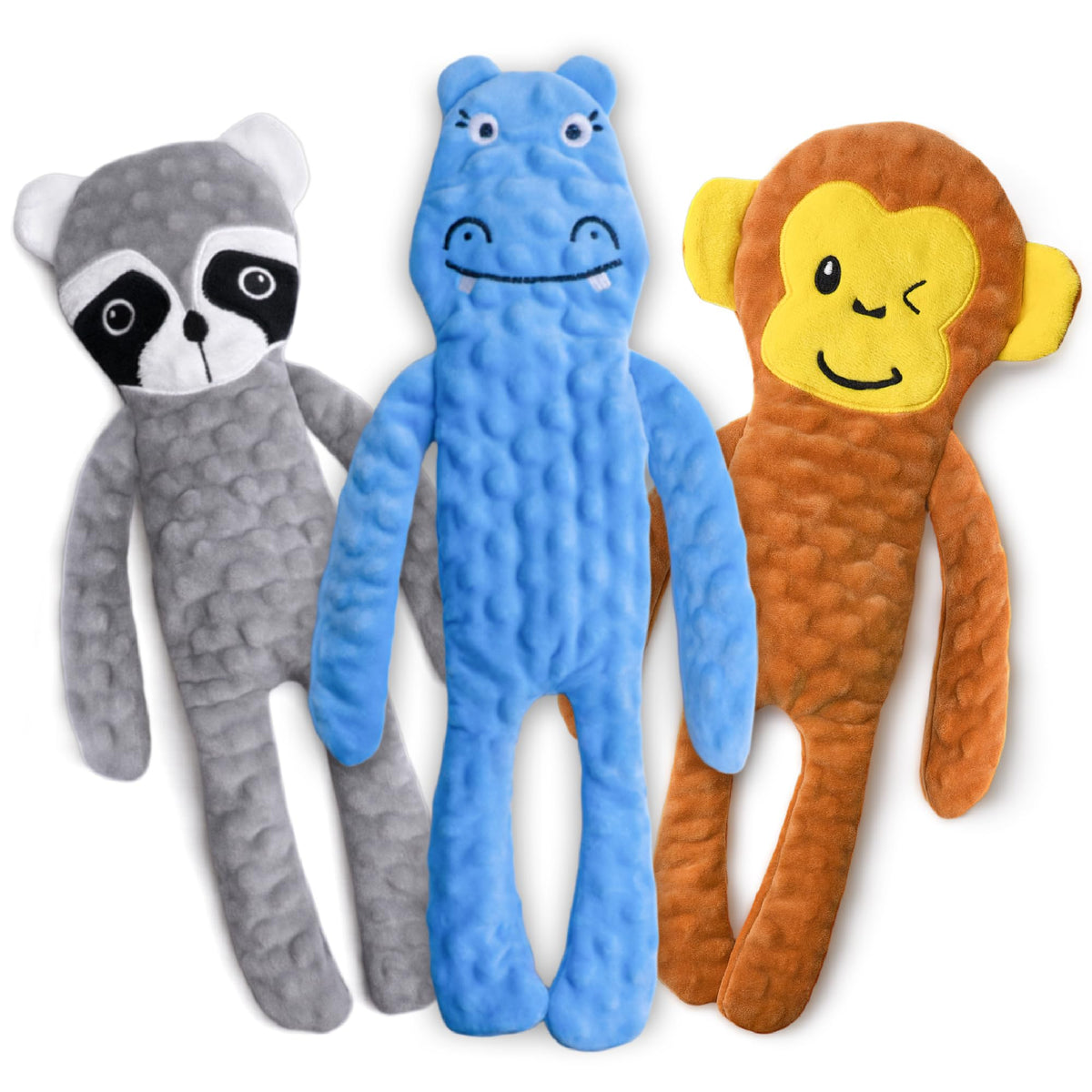 Sharlovy no-stuffing dog toys pack view for mess-free play and cuddle sessions.
