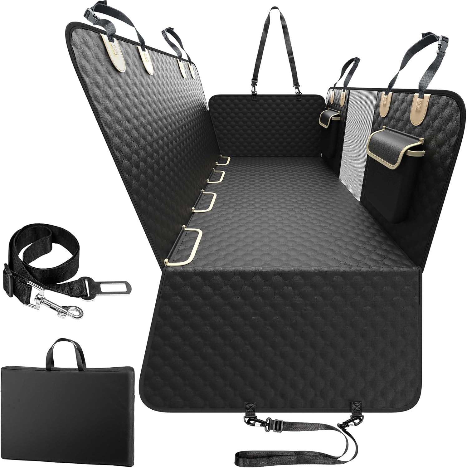 SHARLOVY storage pockets help organize travel essentials for dogs.