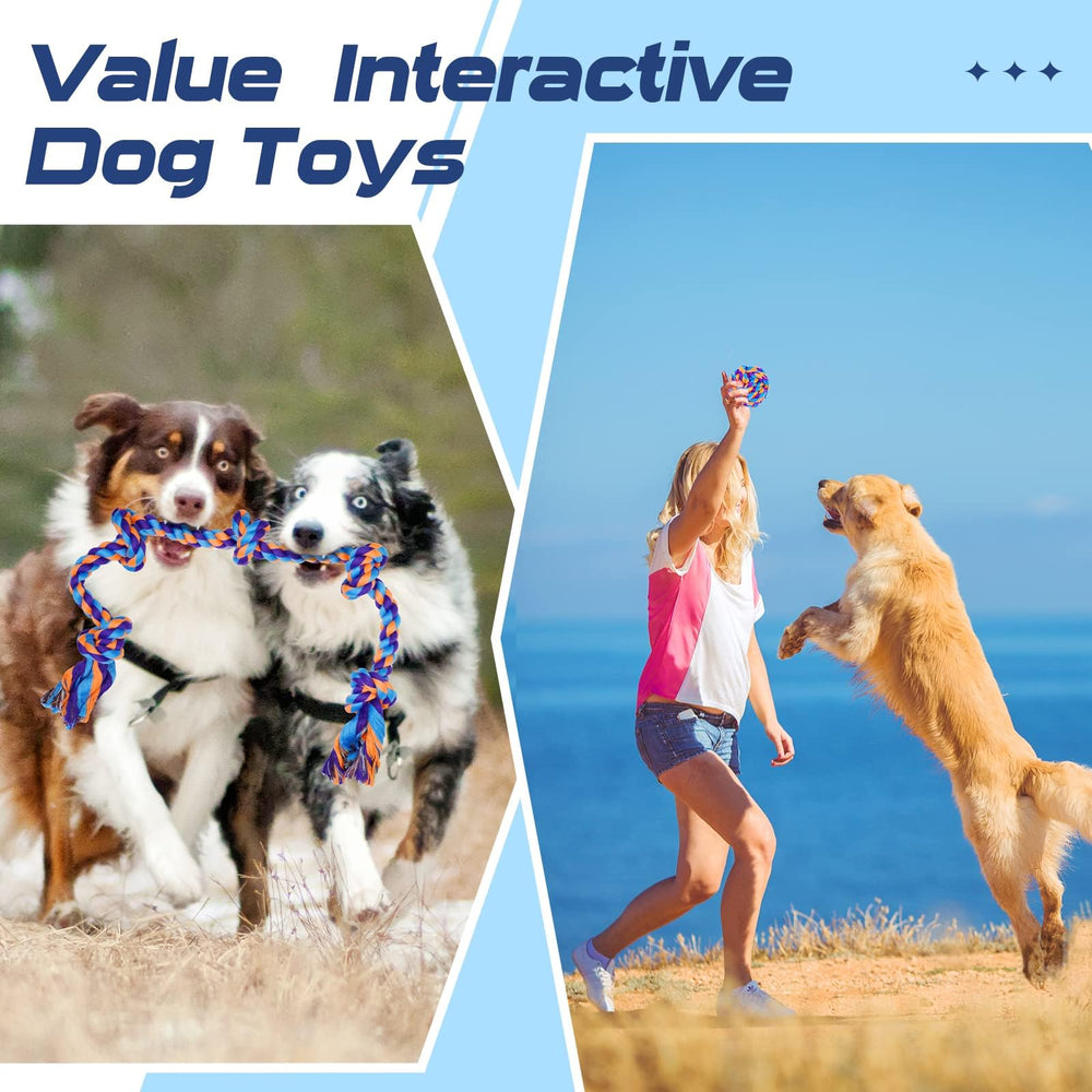 SHARLOVY tug-and-toss rope toy, supports interactive training and exercise.