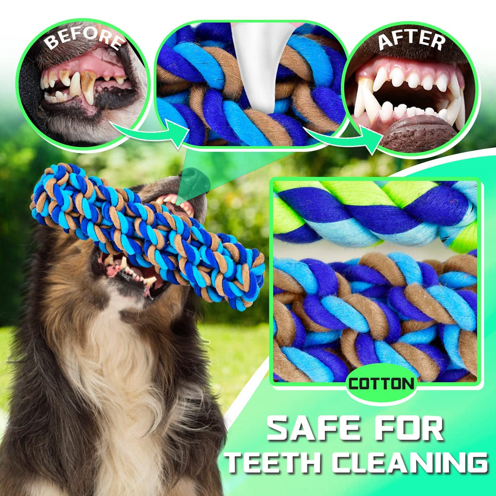SHARLOVY XL multi-knots rope toy ideal for tug of war and training.