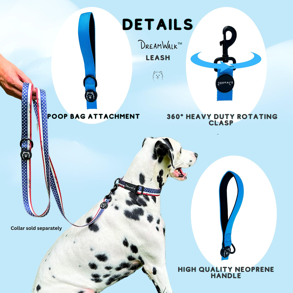 Sturdy neoprene-lined handle on the ShawnCo leash for comfortable grip.