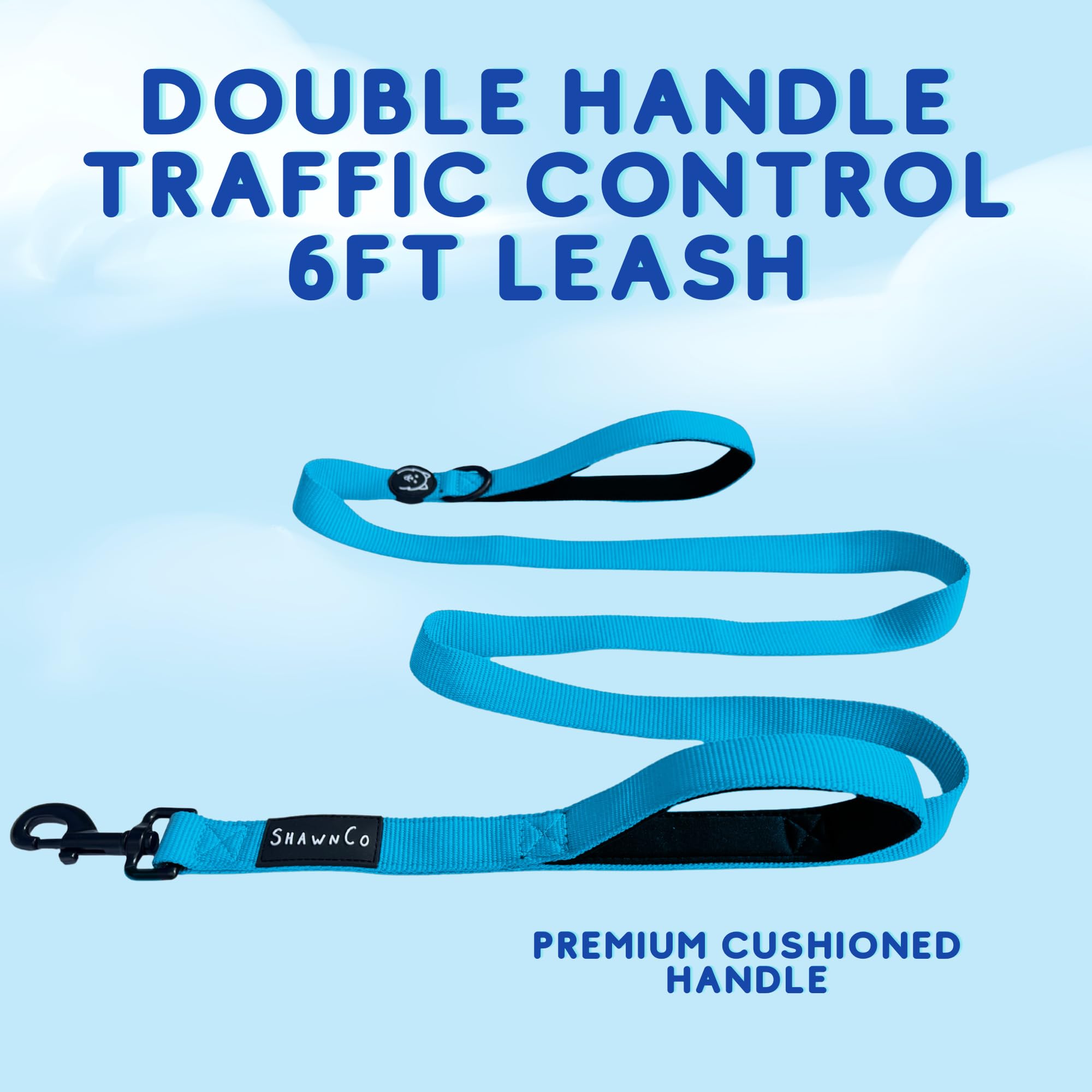 SHAWNCO Dream Walk leash with two handles for better control in crowds