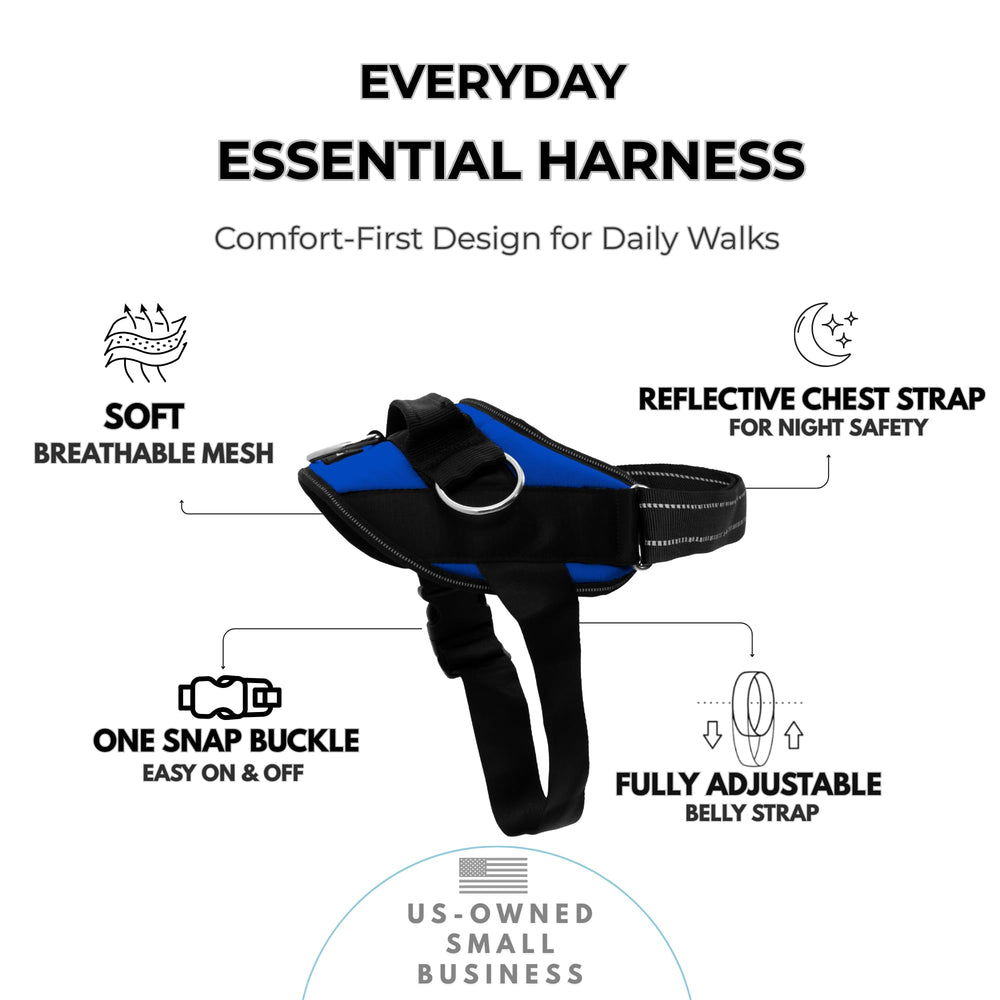 ShawnCo Essential Dog Harness three-leash-clips for customizable training and walks