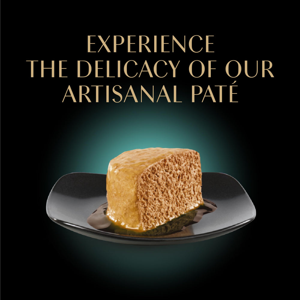 SHEBA chicken pâté entree serving shows a tasty, complete portion for busy cats.