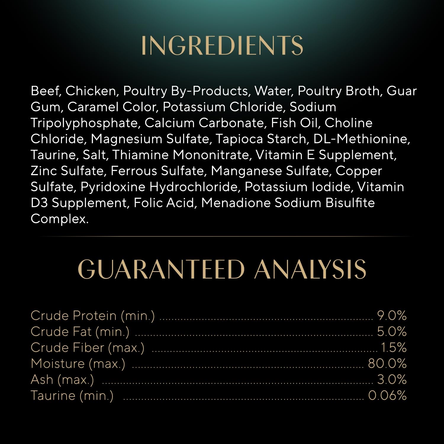 Sheba grain-free beef pate highlighting quality ingredients
