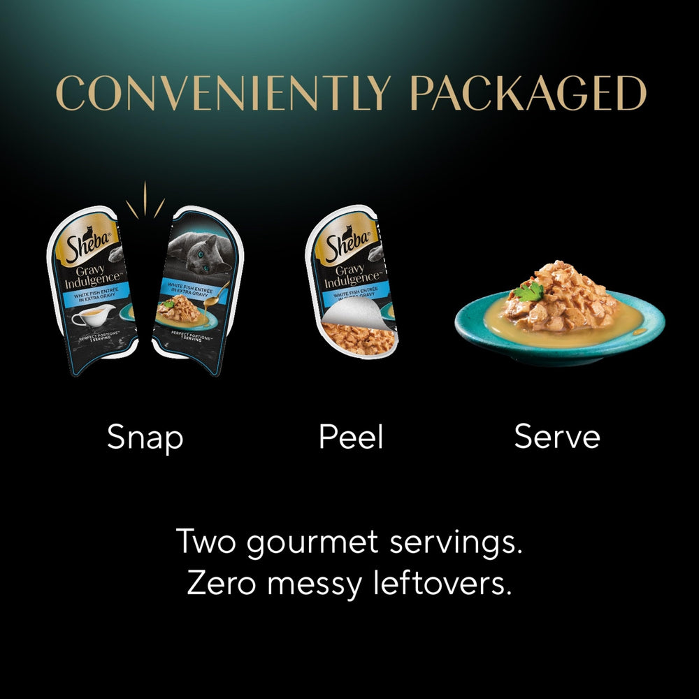 Crafted in the USA with premium ingredients for Sheba Gravy Indulgence.