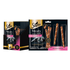 Sheba Meaty Tender Sticks chicken cat treats in soft, savory bites for daily bonding moments.