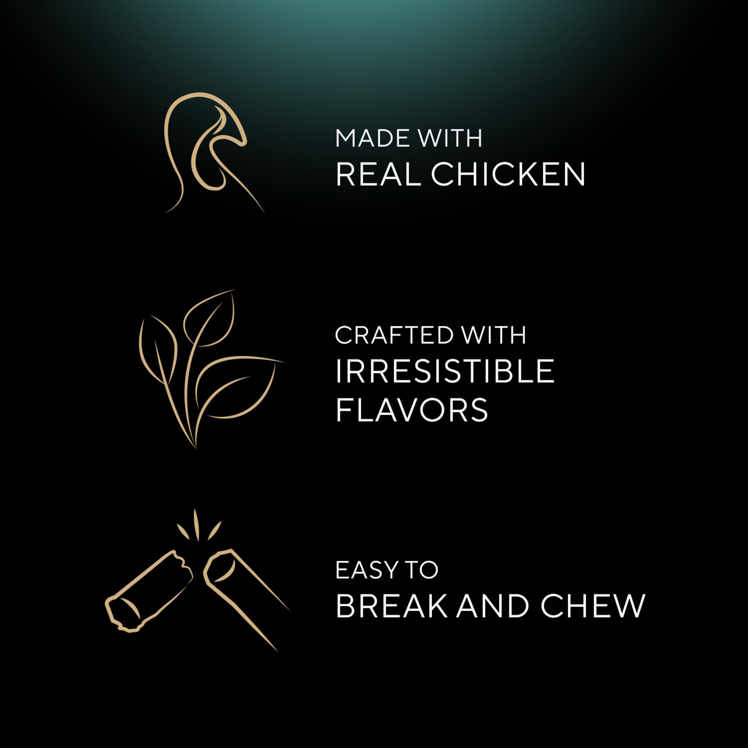 Sheba Meaty Tender Sticks chicken wrapped image conveys flavor preservation between servings.