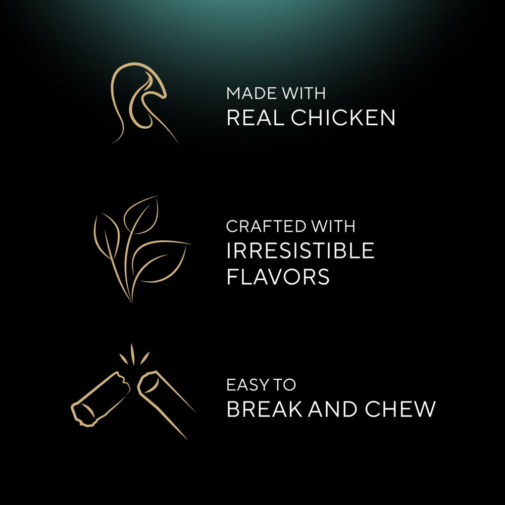 Sheba Meaty Tender Sticks chicken wrapped image conveys flavor preservation between servings.