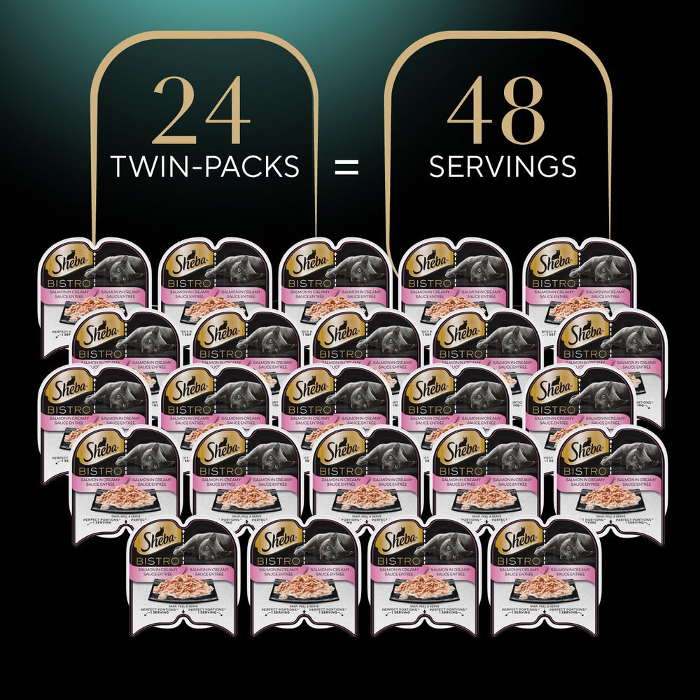 Two 2.6 oz trays provide easy daily portions for cats.