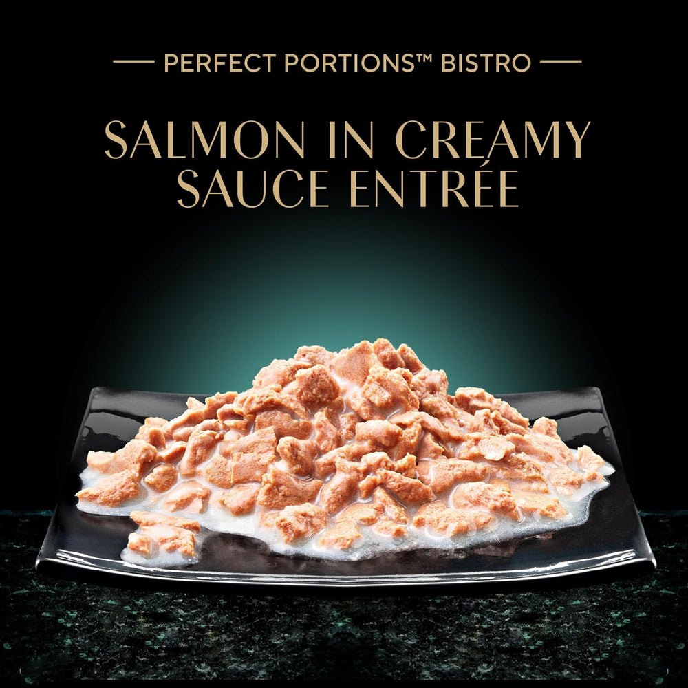 Salmon chunks in creamy sauce with essential vitamins and minerals.