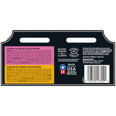 Sheba Perfect Portions Bistro tray featuring salmon in creamy sauce highlights a tasty, grain-free option.