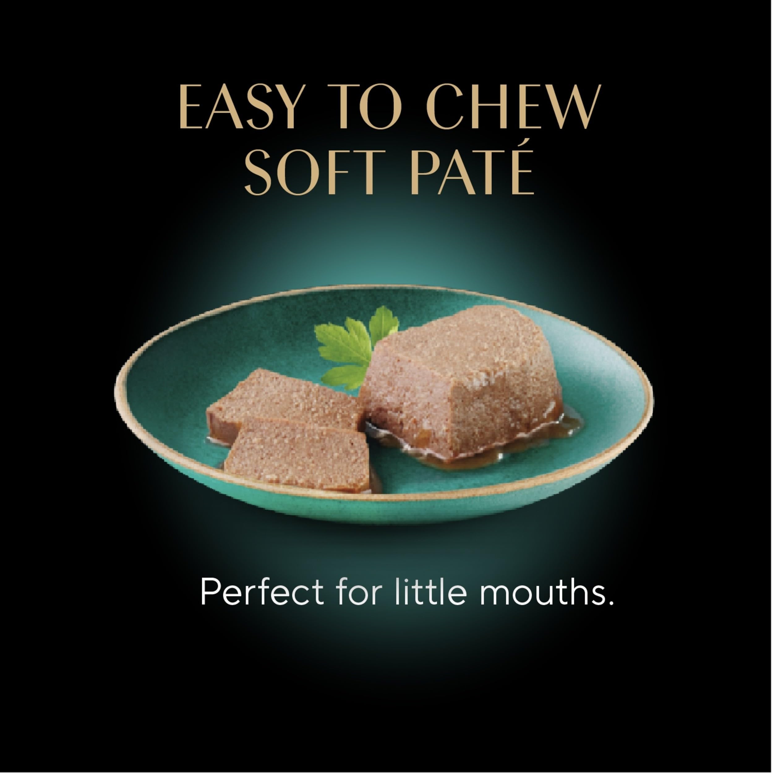 Kitten pate with DHA supports brain development and essential amino acids.