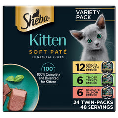 Sheba Perfect Portions kitten pate chicken entree tray with protein-rich meal