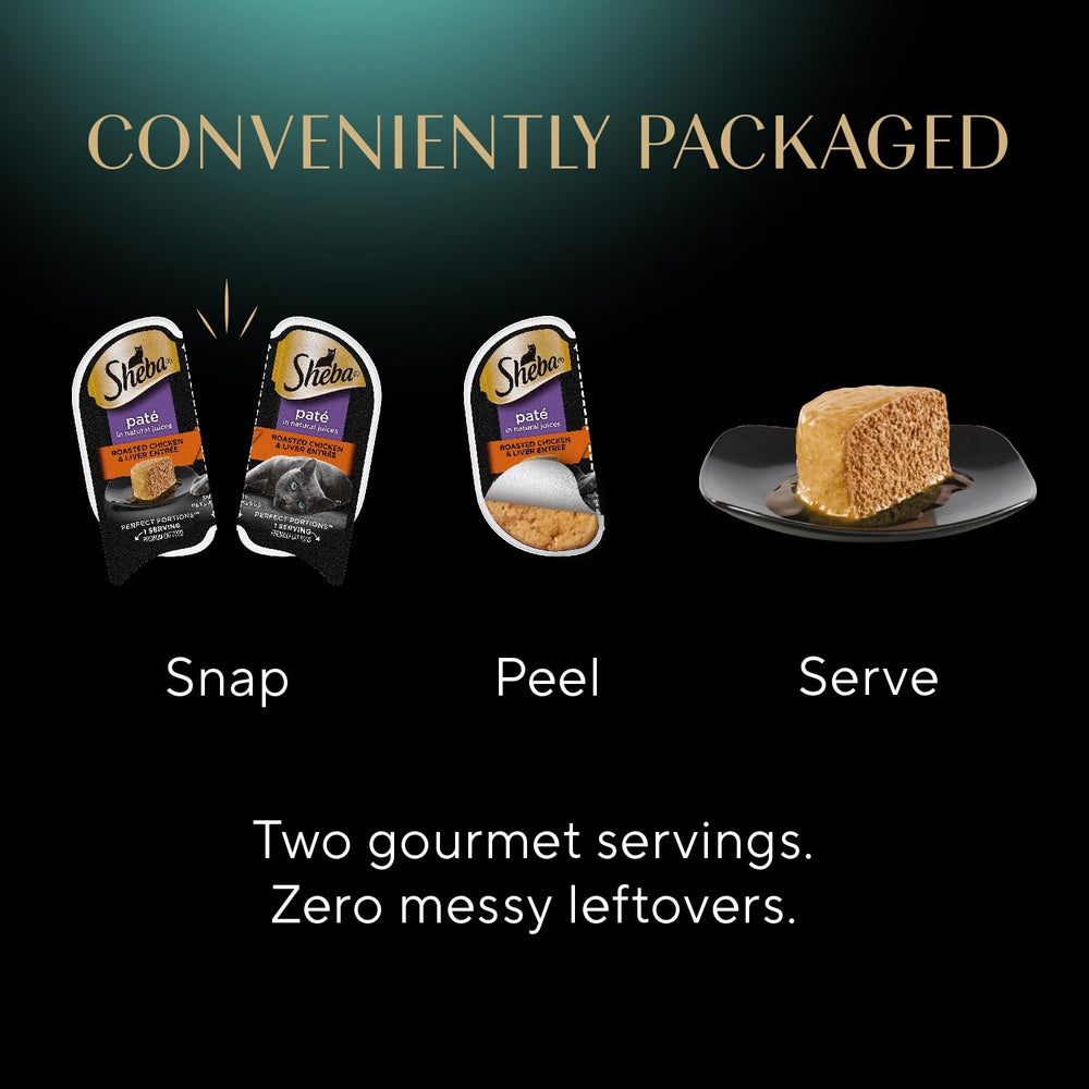 Sheba Perfect Portions Pate for picky eaters; real meat flavor may attract interest.