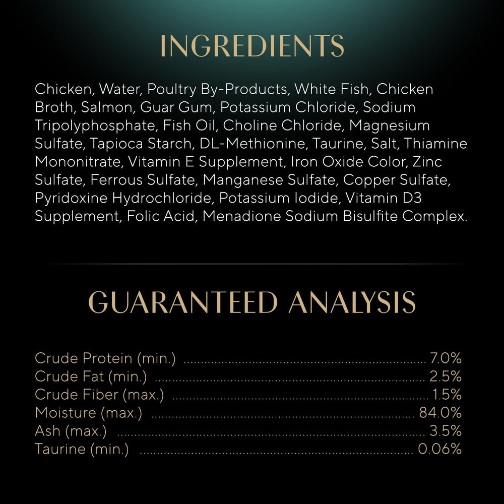 USA-made Sheba Perfect Portions Pate with sustainable salmon ingredients.