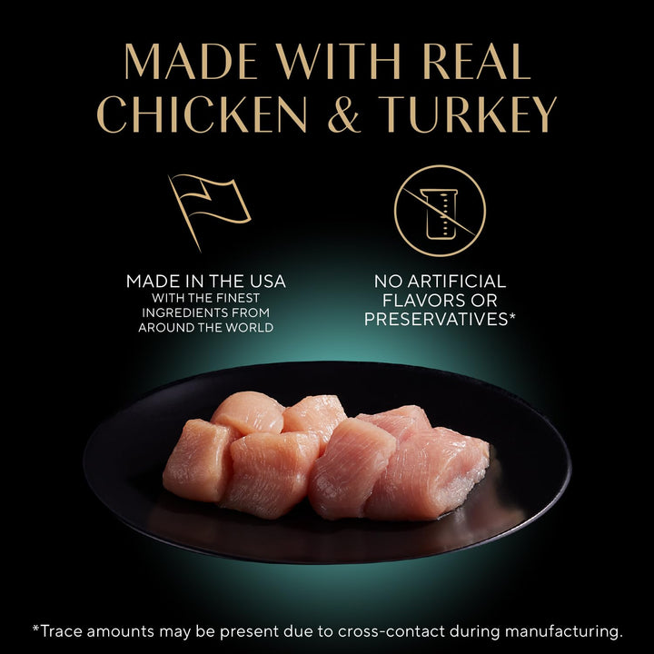 Sheba Perfect Portions turkey entree pate twin-pack trays offer flavorful variety at mealtime.