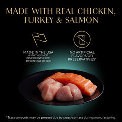 Sheba sustainable salmon in gravy tray showcases premium protein and moisture.