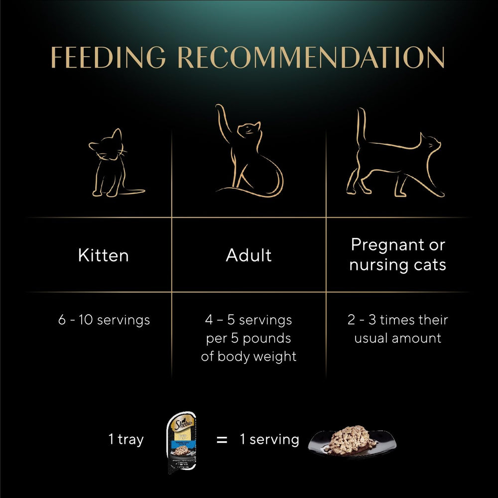 Sheba Perfect Portions Trout Entree label detail highlights no grain recipe and natural ingredients.