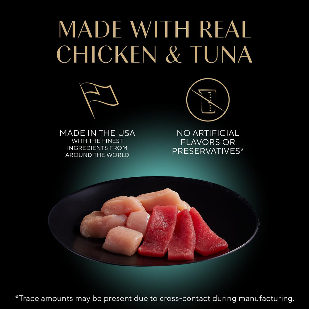 Sheba Perfect Portions Chicken in Gravy twin-pack trays delivers moist flavor for picky eaters.