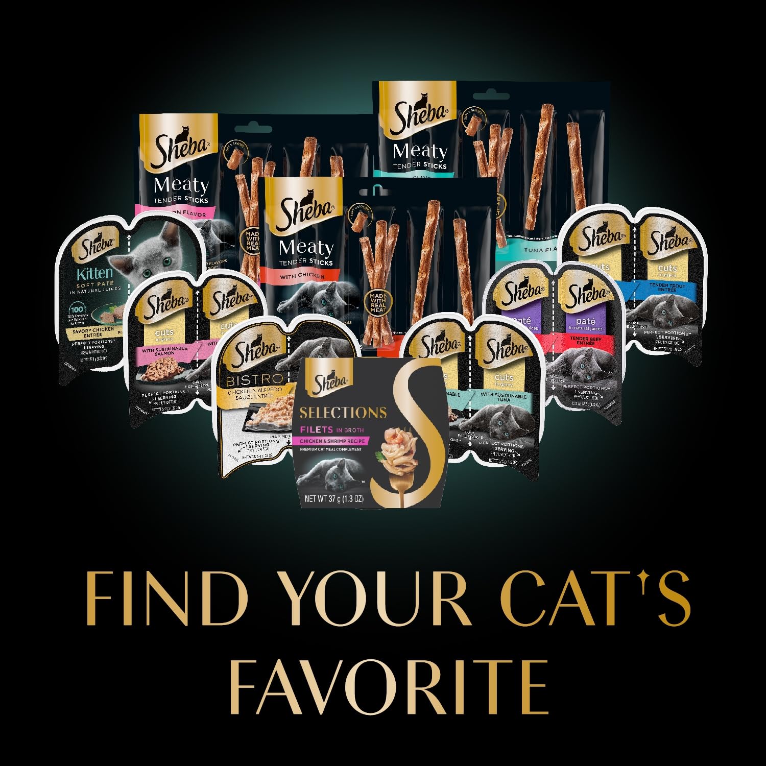 Sheba Selections Filets in Broth cup offers a convenient, palatable way to enrich meals.