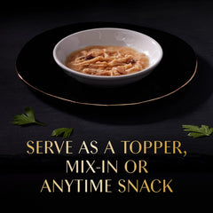Peel-and-serve cups from Sheba Filets in Broth for quick topping.