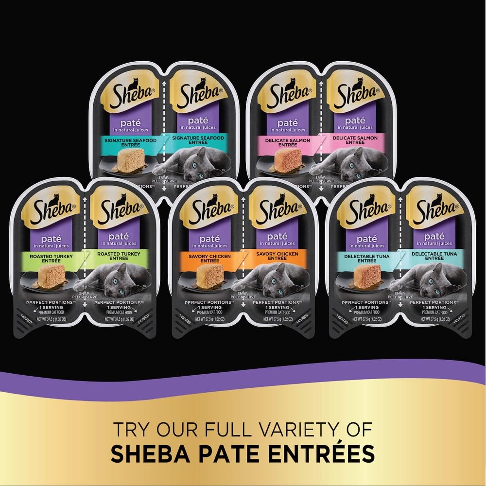 Sustainability label on Sheba packaging communicates responsible sourcing.