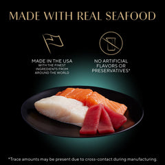 Sheba sustainable salmon cuts in gravy serving bowl ready to enjoy