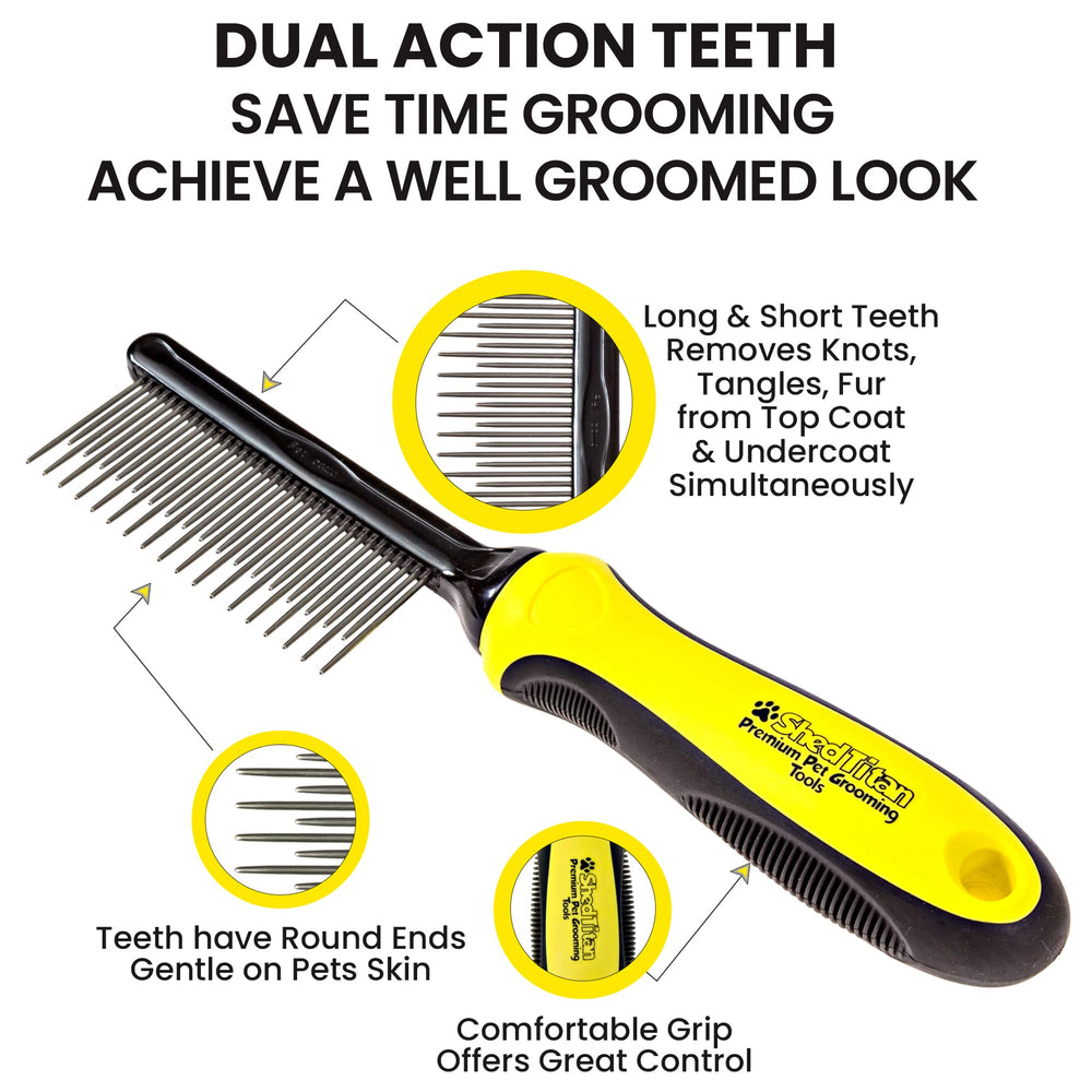 SHEDTITAN ergonomic anti-slip handle reduces hand fatigue during brushing.